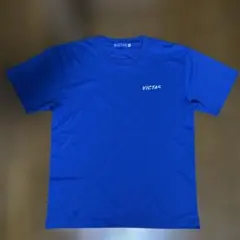 卓球 VICTAS 青 ウェア Tシャツ V-TS063 Mサイズ