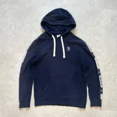 【SALE】リーボック パーカー ネイビー L 刺繍テープデザイン ストリート