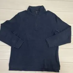 L.L.Bean ハーフジップ コットン ネイビー 長袖カットソーLのサムネイル