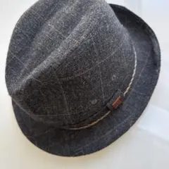 DAKS ダークグレー 中折れハット ウール混紡　59センチ