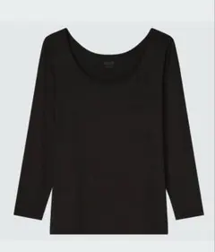 UNIQLO ヒートテックUネックT（8分袖） ブラック