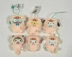 サンリオ どうぶつ着ぐるみマスコット こぶた編 6種コンプリートセット