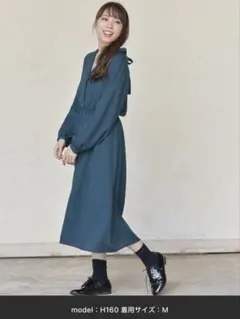 rps シャツワンピース ブルーグリーン Mサイズ