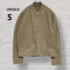 【ユニクロ】ノーカラージャケット S センタージップ 羽織り 2096