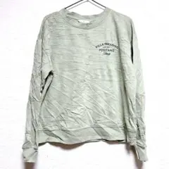 【S】 H&M エイチアンドエム グリーン スウェット トレーナー 裏起毛 古着