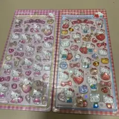【正規品】ボンボンドロップシール サンリオ キティ赤 ピンク 2枚セット 第2弾