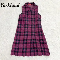 ヨークランド 7AR S ノースリーブワンピース ピンク　7AR