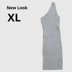 【sale】ニュールック ワンショルダー リブ ワンピース ホワイト XL