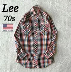 希少 70s Lee リー ウエスタン シャツ チェック ヴィンテージ