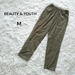 【ビューティー&ユース】M レディース　テーパードパンツ　ウエストゴム　カーキ