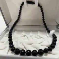 Victorian JET アンティーク黒ジェットネックレス ローズ彫刻付き 