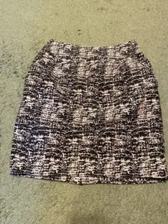 【OPAQUE.CLIP】黒と白のパターン タイトスカート【美品】