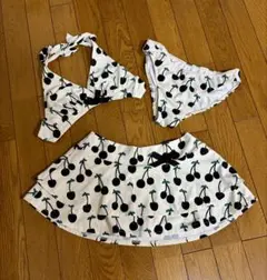 JILLSTUART チェリー柄 水着 3点セットスカート付き