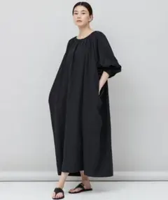 カレンソロジー　リネンドルマンワンピース　黒　ドゥーズィエムクラス　plage