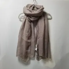 シトラス　未使用品　CITRUS 麻100%　ビーズ付大判ストール　冷房対策にも