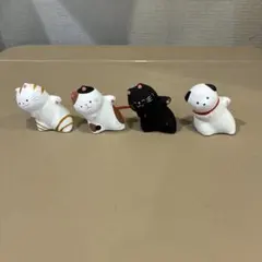 のぞきおみくじ置物　ねか3個といぬ
