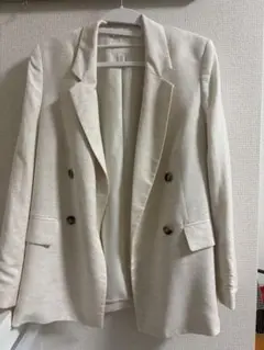 【XS】ベージュ ダブルボタン テーラードジャケット【H&M】