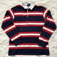 ポロバイラルフローレン ラガーシャツ 長袖ポロシャツ ポニー刺繍 ボーダー