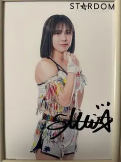 女子プロレス スターダム 直筆サイン入りポートレート 玖麗さやか 横浜
