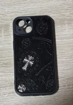 レザー調クロス装飾ソフトケース スマホケース y2k punk お兄系 グランジ