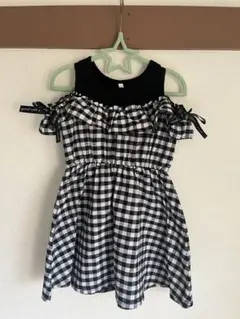 120サイズ ギンガムチェック柄ワンピース