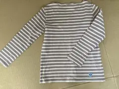 オーシバル　グレーと白のストライプ長袖カットソー