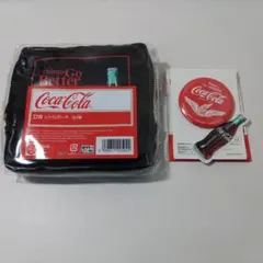 海*瀬様 タイトーくじ　コカコーラ　D賞 レトロポーチ F賞 缶バッチ&ステッカ