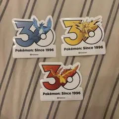 韓国 ポケモン 30周年 ステッカー リザードン フリーザー ファイヤー