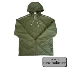 new balance ウィンドジャケット 裏起毛 カーキ　メンズ Mサイズ