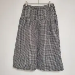 【匿名発送】SM2　ギンガムチェック ロングスカート サイドボタン
