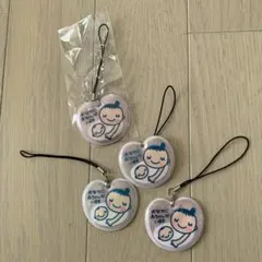 母親と赤ちゃんのイラスト キーホルダー 4個セット