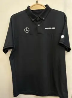 AMG メルセデス・ベンツ デサント　ボタンダウンポロシャツ 紳士　黒