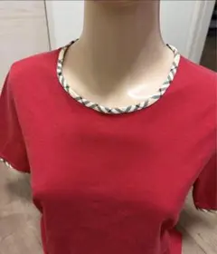 BURBERRY LONDON 赤 半袖Tシャツ Fサイズ