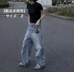 ok.soon オクスン　オリジナルワイドデニム　サイズ2 ok.soon original wide denim blue 3 新品 - メルカリ