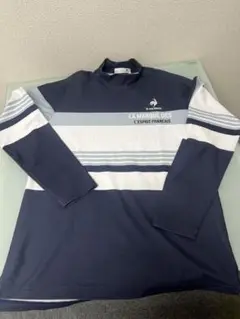 新品★未使用★ le coq sportif ストライプ ゴルフシャツ L