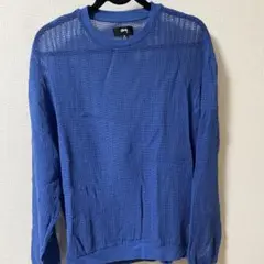 Stussy メッシュセーター M 青のサムネイル