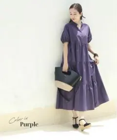 ＜授乳服・マタニティ＞半袖ワンピースのサムネイル