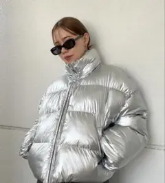シルバーダウンジャケット