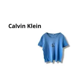 【カルバンクライン】半袖　Tシャツ　カットソー　ロゴ　青