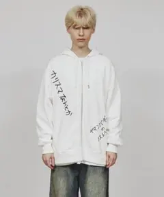 タケオキクチ 定価14300円 白 ジップスウェットパーカー 加賀美健コラボ L