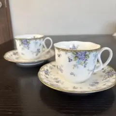 HOYA 花柄ティーカップとソーサーセット