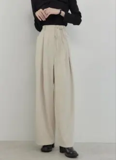 【最終値下げ】amel サイドリボンタックワイドパンツ