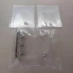 シール帳　3穴　リフィル付　シルバーリング