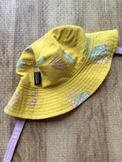 Patagonia ベビーハット 3-6M イエロー 花柄
