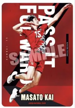 男子バレーボール日本代表　ツインウエハース　甲斐優斗選手　ノーマル