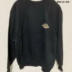 海外古着 ブラック ロゴ入り スウェット黒 フリーサイズ タグなし