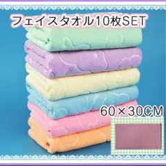 フェイスタオル 10枚セット 5色 まとめ売り マイクロファイバー