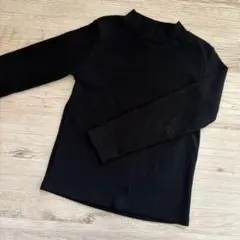 リブ編みハイネックセーター ブラック　130cm