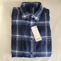ユニクロ　フランネルチェックシャツ　メンズL