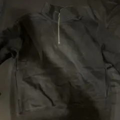 ブラック ハーフジップ スウェット
